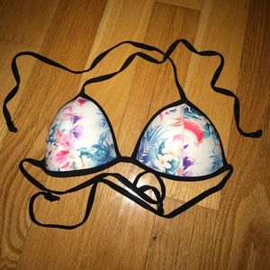 Mature floral pattern bathing suit